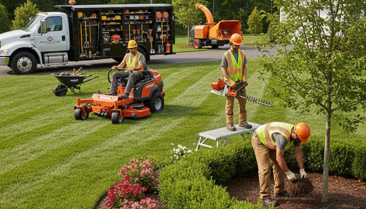 Albany, GA tree service crew trimming trees for landscaping and property care