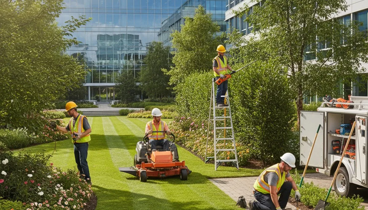 Albany, GA tree service crew trimming trees for landscaping and property care