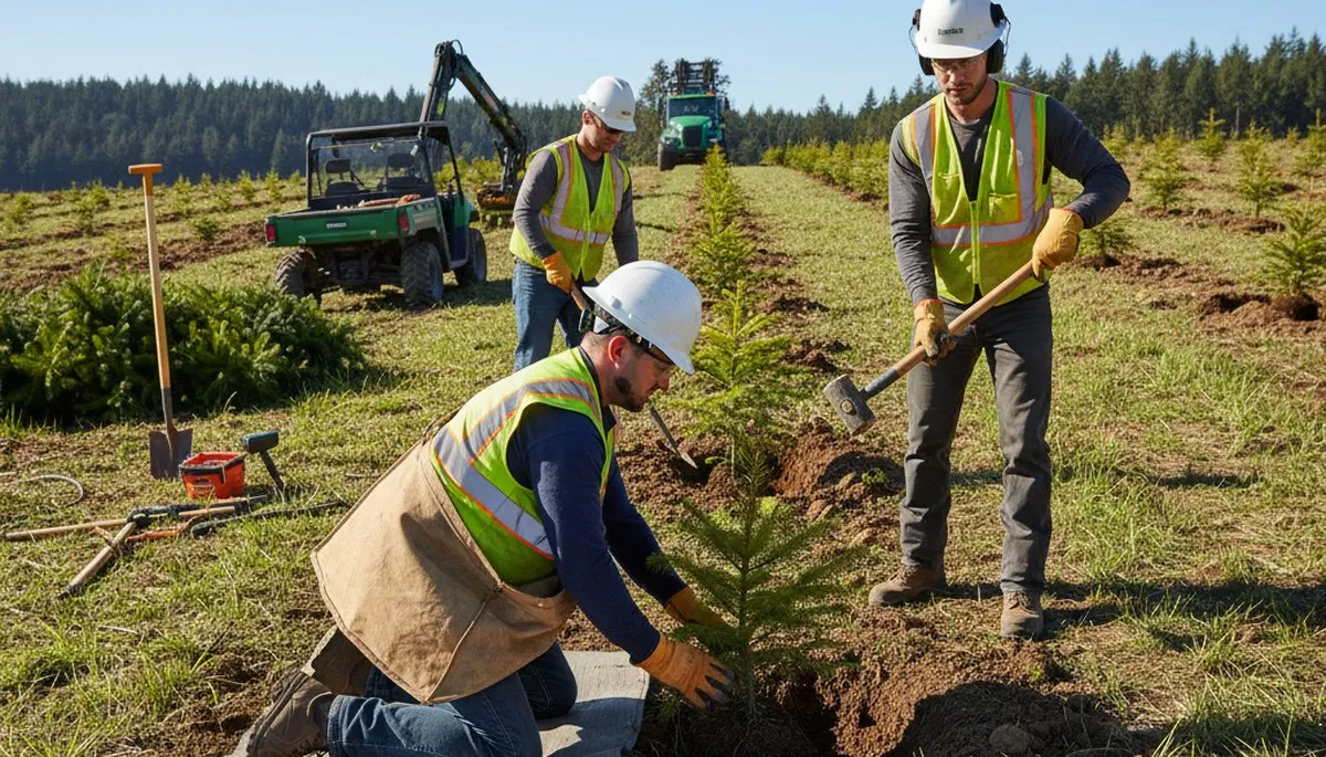 Tree planting service in Albany, GA selecting healthy, well-matched trees for a landscape site