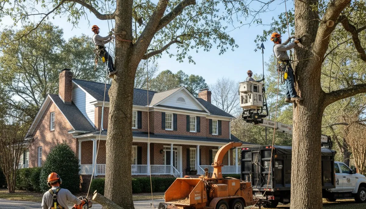 Tree service crew in Albany, GA providing professional tree removal and trimming services