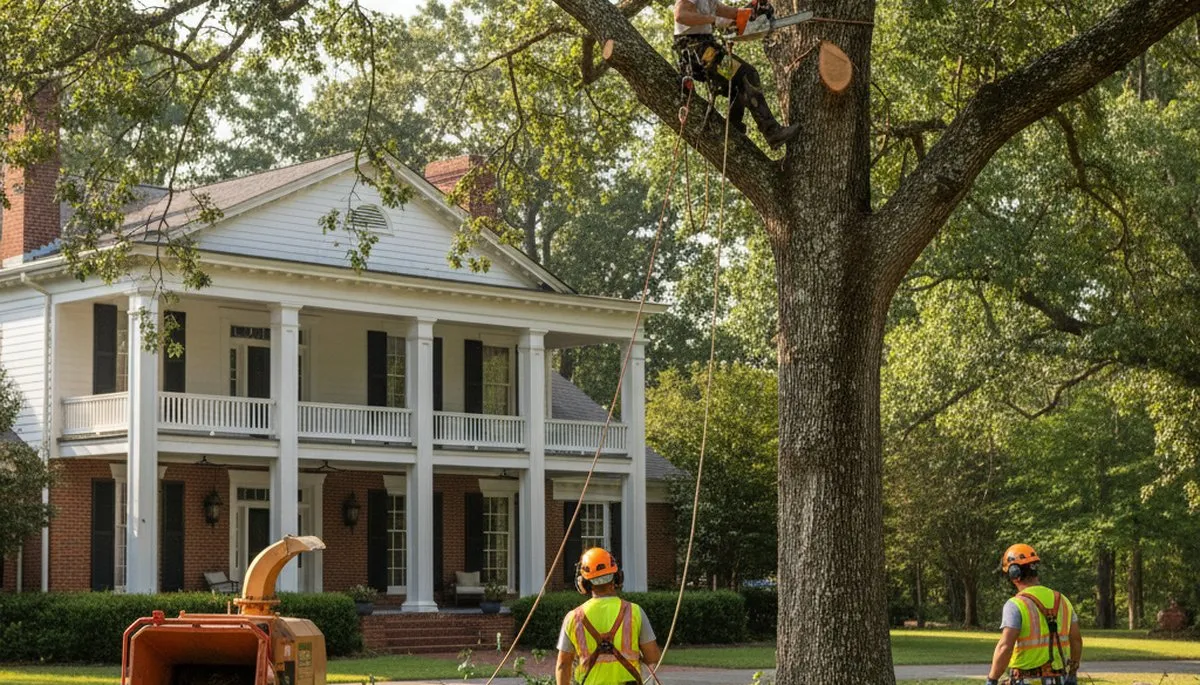 Tree service team in Albany, GA providing professional tree removal and trimming services