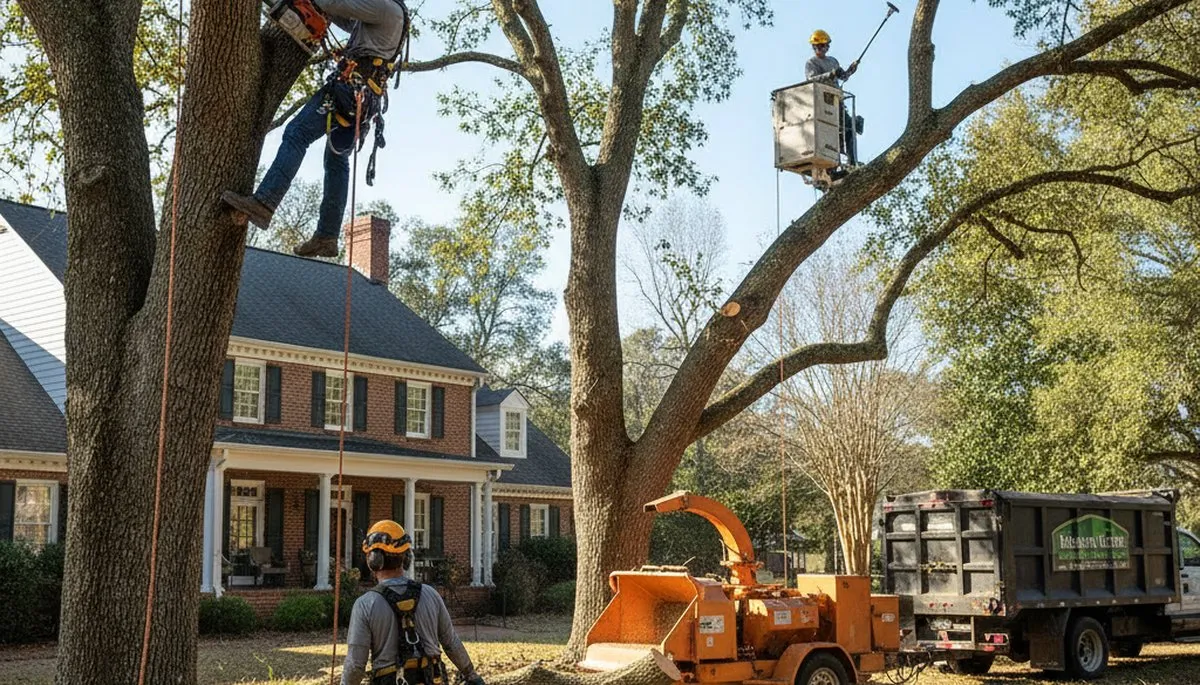Tree service crew in Albany, GA providing professional tree removal and trimming services