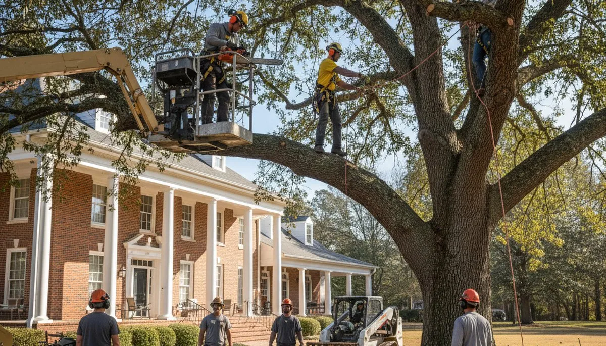Tree service crew in Albany, GA providing professional tree removal and trimming services