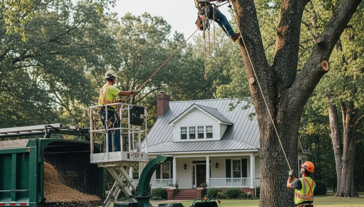 Tree service team in Albany, GA providing professional tree removal and trimming services