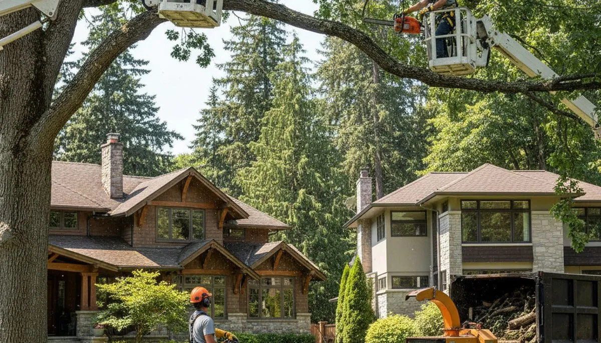 Tree service crew providing professional tree removal and trimming in Albany, GA