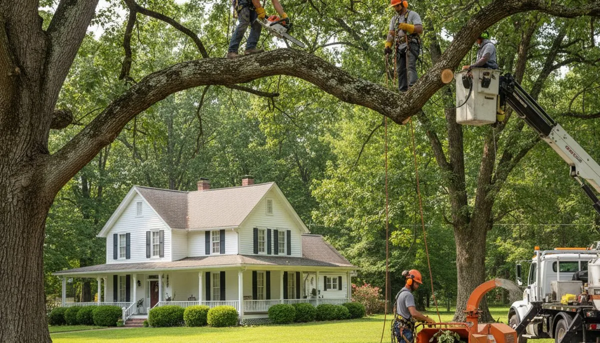 Tree service crew in Albany, GA providing professional tree trimming and removal services