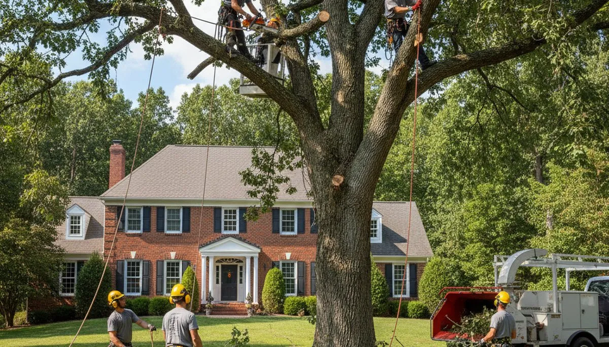Tree service crew in Albany, GA providing professional tree removal and trimming services