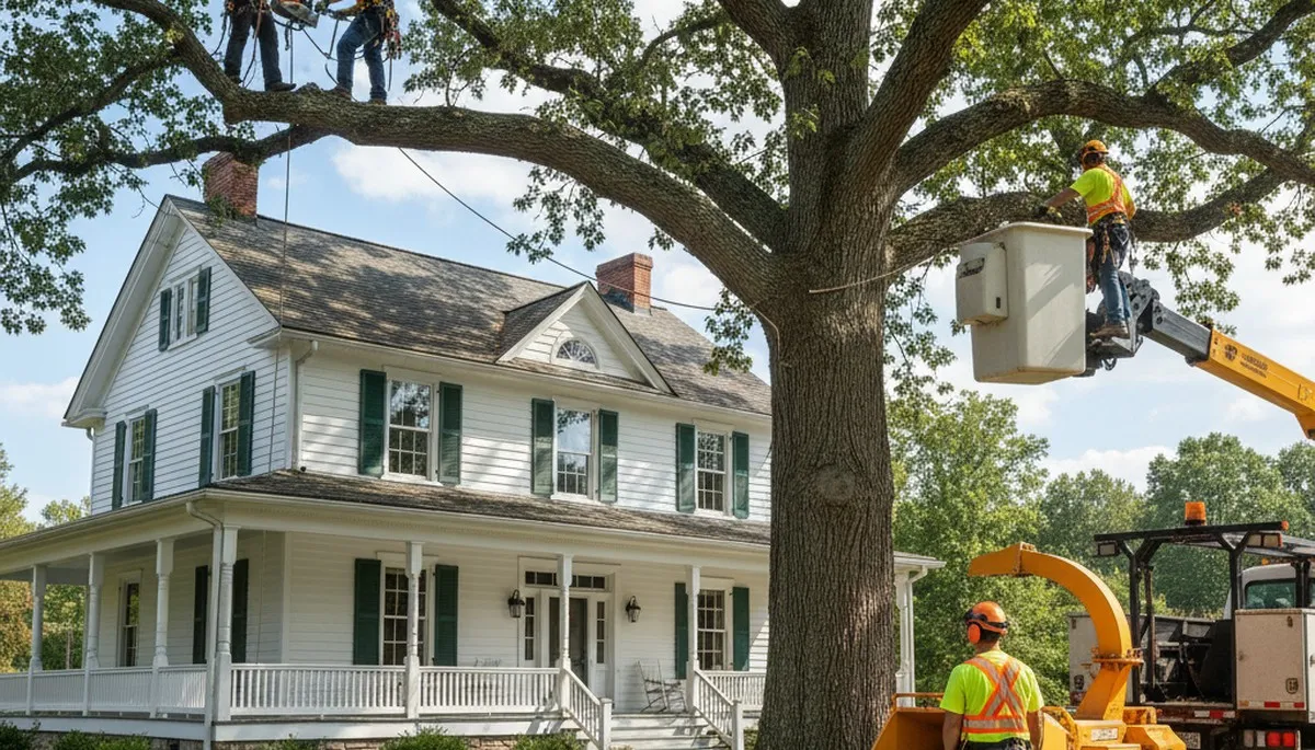 Tree service crew in Albany, GA providing tree removal and trimming for homeowners