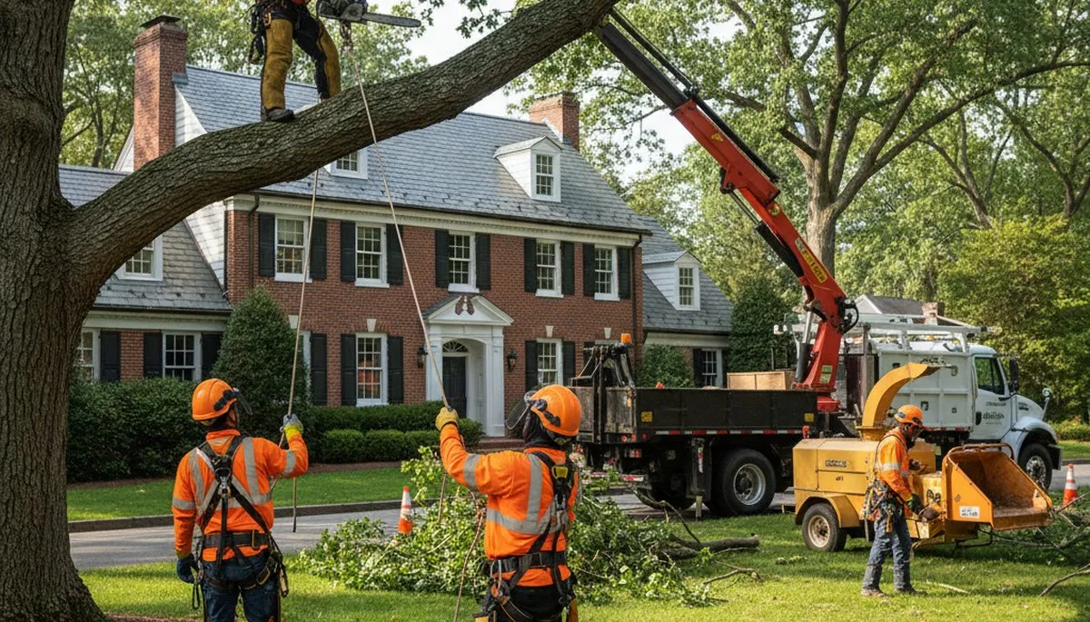 Tree service crew in Albany, GA providing professional tree trimming and removal services