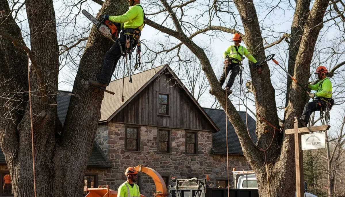 Tree service crew in Albany, GA providing professional tree removal and trimming services