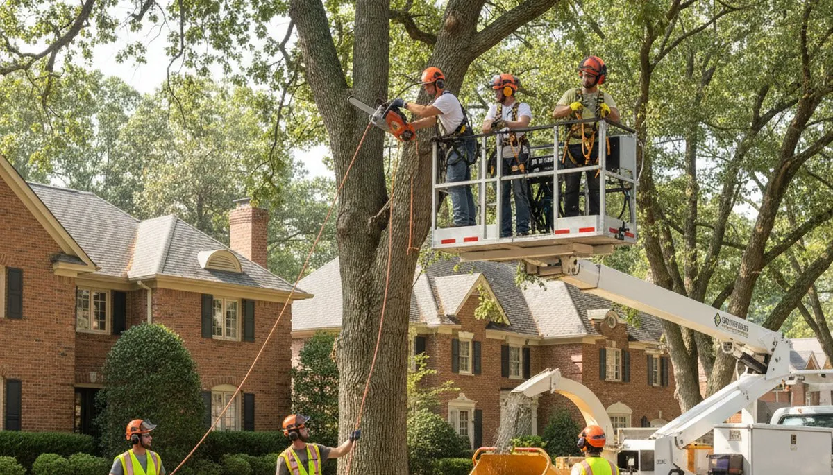 Tree service crew in Albany, GA providing professional tree trimming and removal services