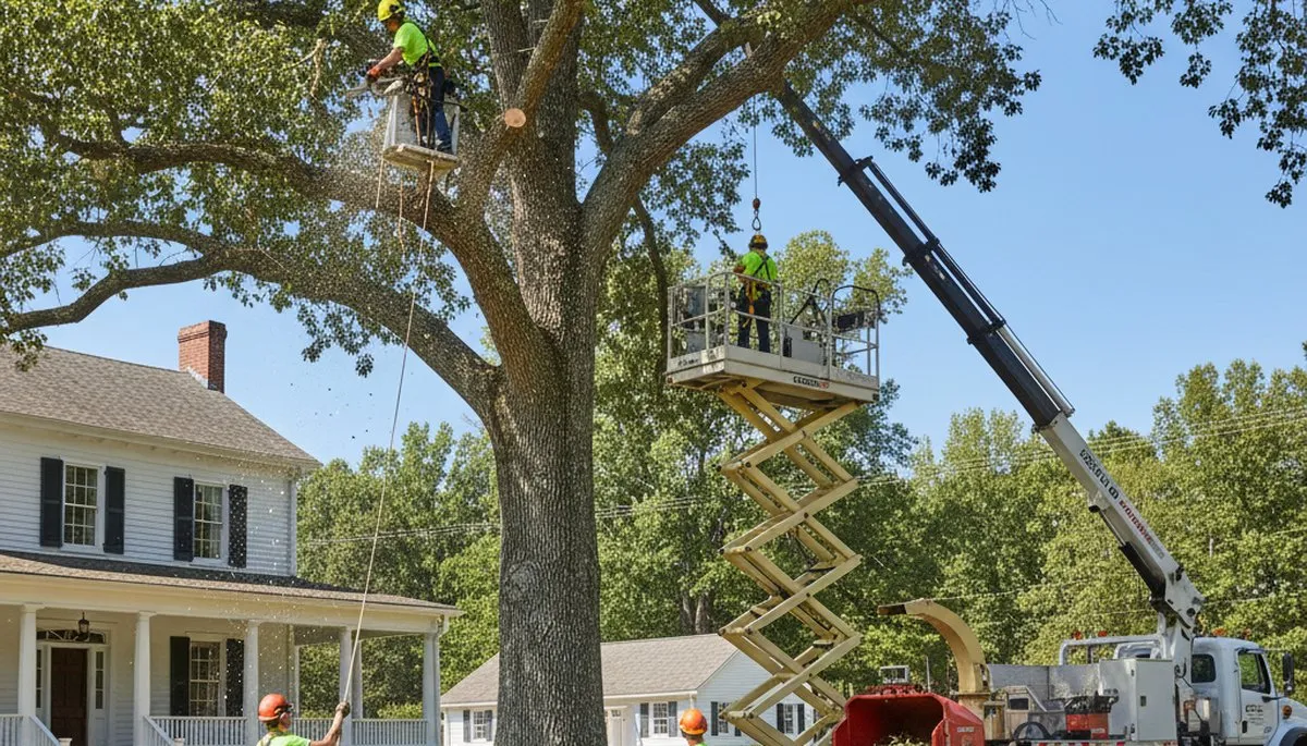 Tree service crew in Albany, GA providing professional tree removal and trimming services