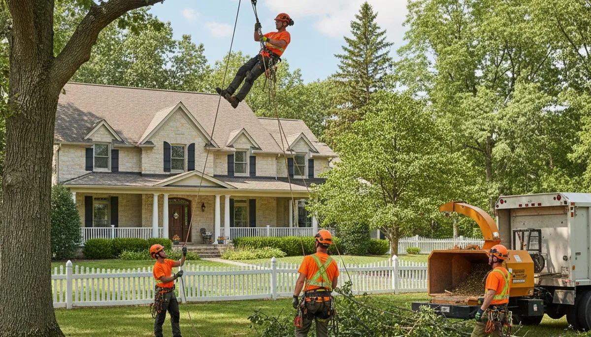 Tree service crew in Albany, GA providing professional tree removal and trimming services