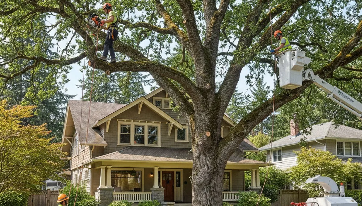 Tree service crew in Albany, GA providing professional tree trimming and removal services