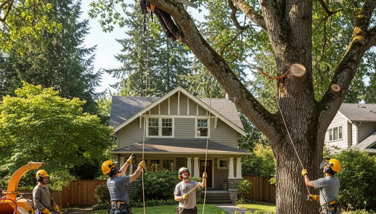 Tree service crew in Albany, GA providing professional tree removal and trimming services