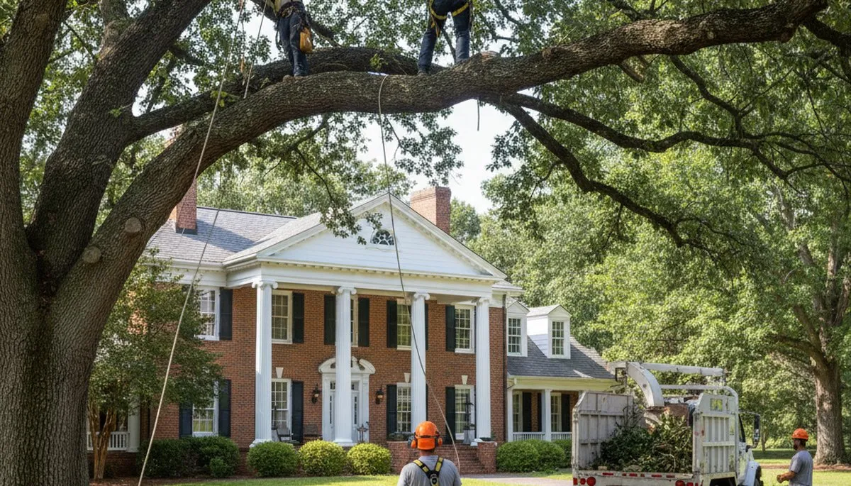 Tree service crew in Albany, GA providing professional tree removal and trimming services