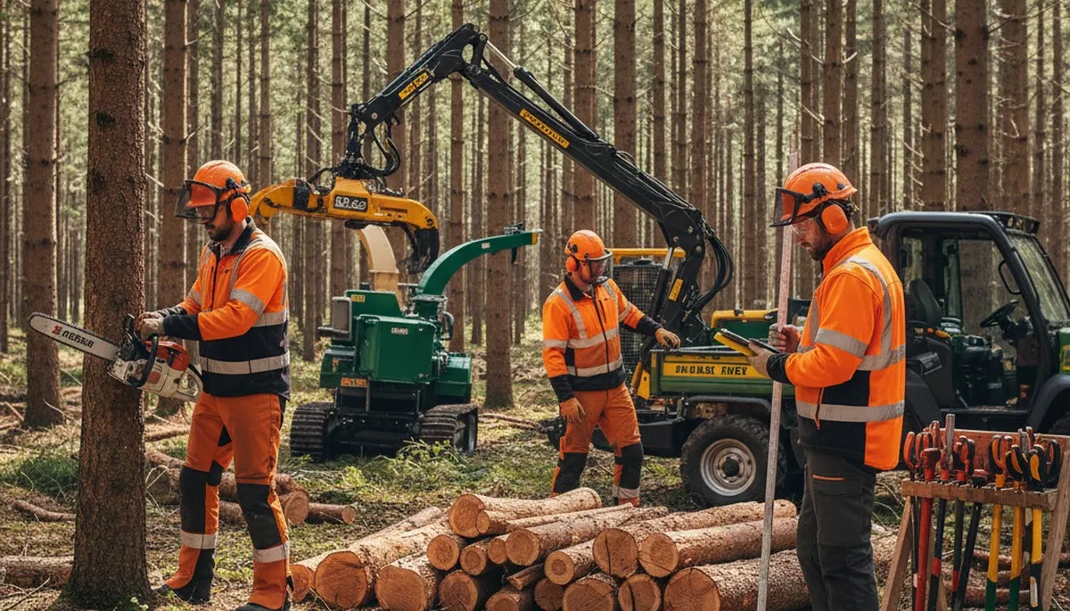 Woodlot management crew in Albany, GA improving woodland health for tree-service clients