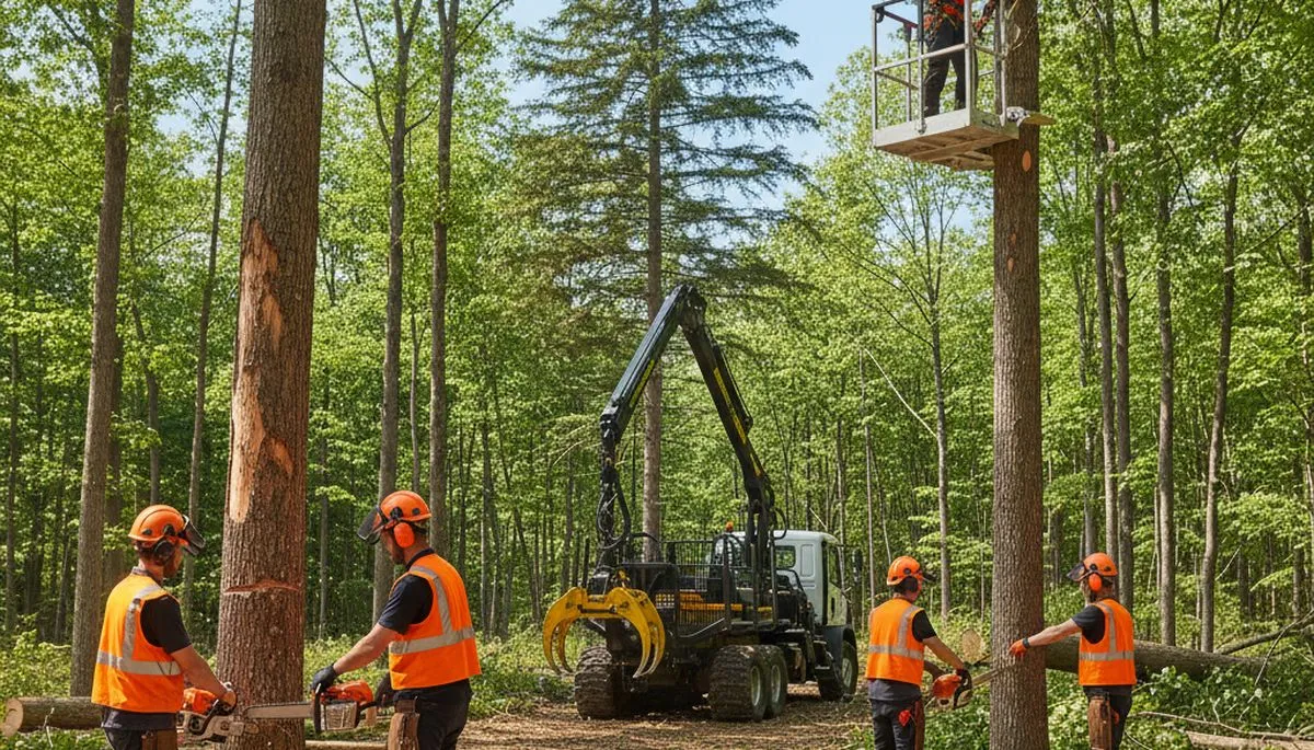 Woodlot management in Albany, GA by a professional tree service crew